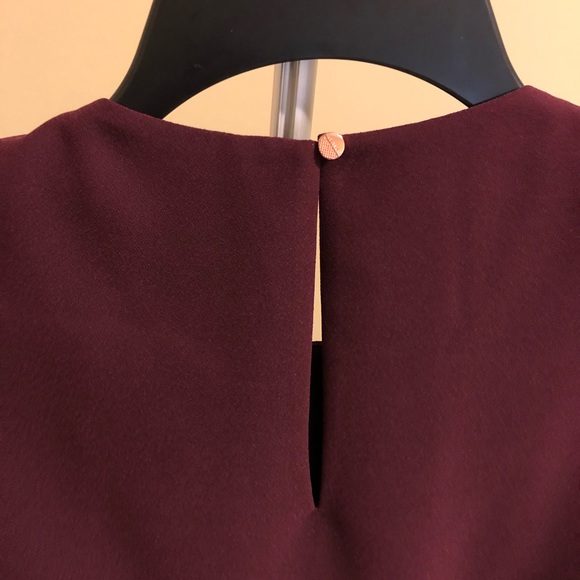 Ted Baker London Sleeveless Maroon Dress - Picture 3 of 7